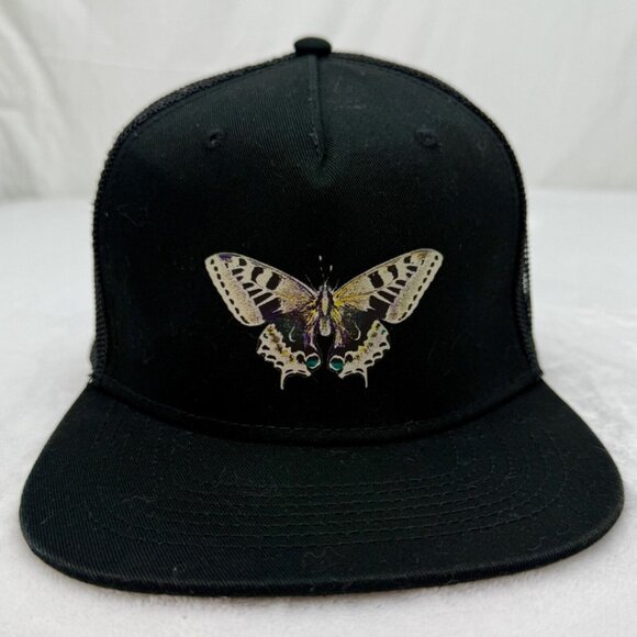 Art Class Butterfly Snapback Meshback Trucker Cap Hat Black - Picture 1 of 11